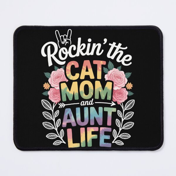 Item preview, Rockin' The Cat Mom And Aunt Life Tie Dye Cat Lovers designed and sold by TyraYoung.