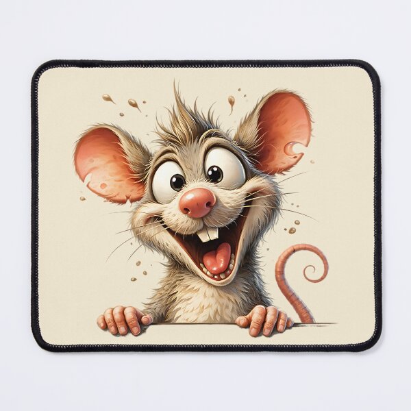 Item preview, Cute Smiling Mouse Cartoon Animal Character designed and sold by GogaVibeRe.