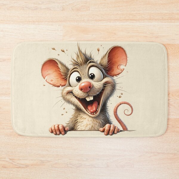 Item preview, Cute Smiling Mouse Cartoon Animal Character designed and sold by GogaVibeRe.