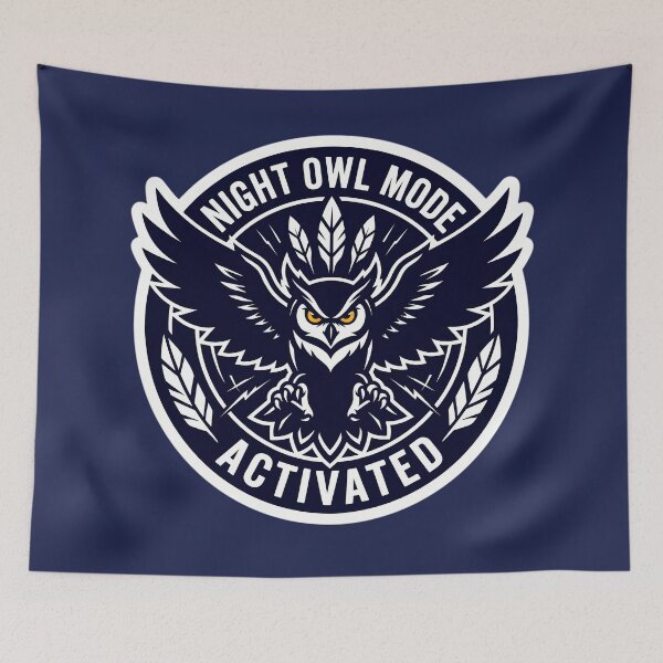 Item preview, Night Owl Mode Activated Funny Late Night Vibes Insomnia designed and sold by YarsEingr.