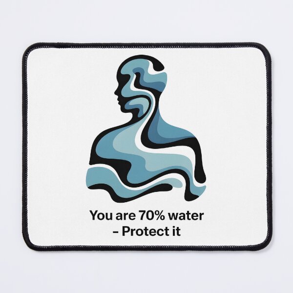 Item preview, You Are 70% Water Abstract Eco Human Art designed and sold by Nuvoro Eco Awareness.