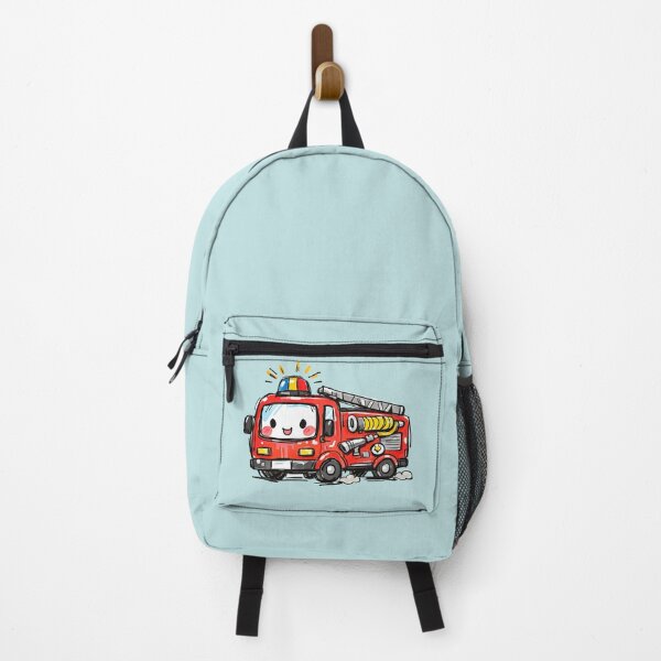 Item preview, Cute Fire Truck kid style illustration designed and sold by GogaVibeRe.