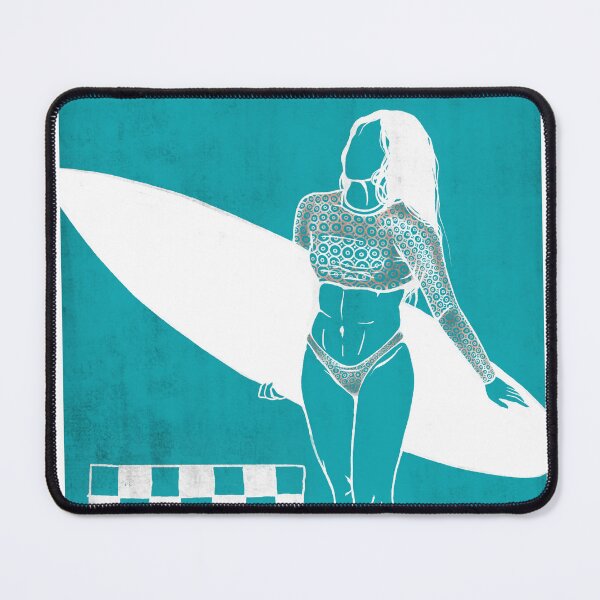 Item preview, Beach I Minimal Surf Poster Coastal Woman Ocean Graphic Art designed and sold by RiptideKiD.