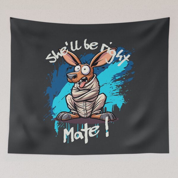 Item preview, Funny Kangaroo Aussie humor She'll Be Right Mate designed and sold by GogaVibeRe.