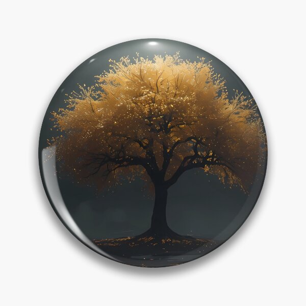 Item preview, Golden Tree of Light – Dark Surreal Fantasy Nature Art designed and sold by TrendThreadsfor.