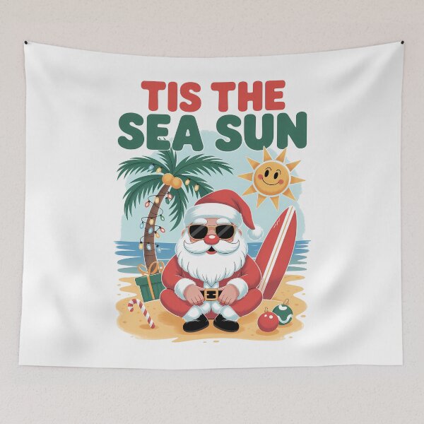 Item preview, Santa Tis the Sea-Sun Christmas Summer Lovers Beach designed and sold by TyraYoung.
