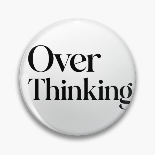 Item preview, Over Thinking Split Text Minimalist Typography Aesthetic Design | Mental Health Awareness Quote Black and White Clean Style designed and sold by Sanika arts .