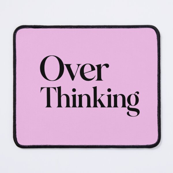 Item preview, Over Thinking Split Text Minimalist Typography Aesthetic Design | Mental Health Awareness Quote Black and White Clean Style designed and sold by Sanika arts .