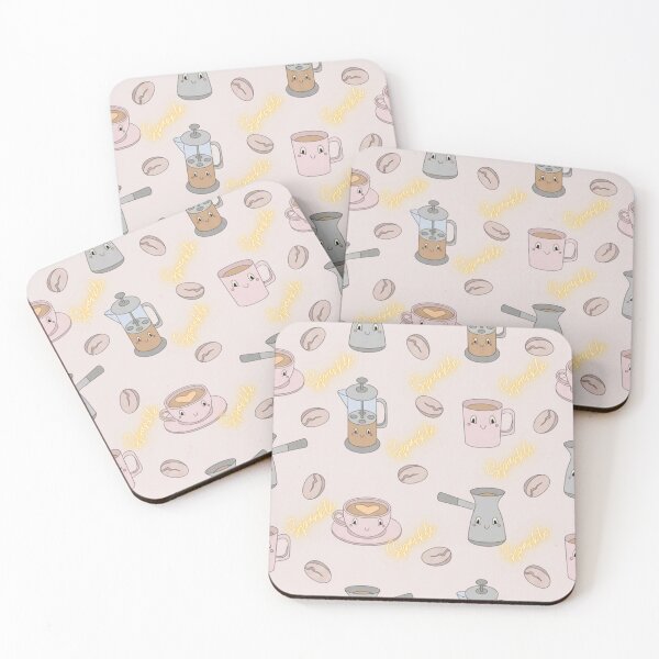 Item preview, Cute Kawaii Coffee Sparkle Pattern designed and sold by RushVibeWear.
