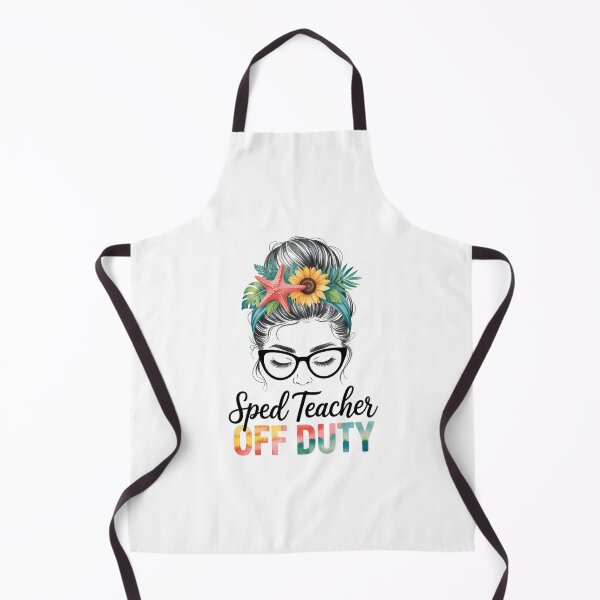 Item preview, SPED Teacher Off Duty Messy Bun Vacation Summer Vibes designed and sold by TyraYoung.