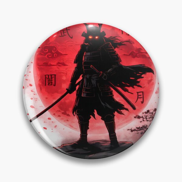 Item preview, Dark Samurai T-Shirt – Red Moon Warrior Japanese Streetwear Art designed and sold by Rivistudio.