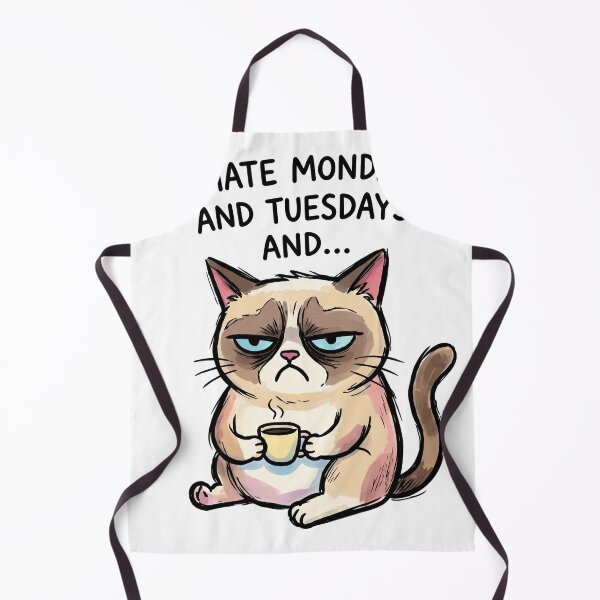 Item preview, Grumpy Cat Monday Blues - Funny "I Hate Mondays" Sassy Kitty designed and sold by 1434s.
