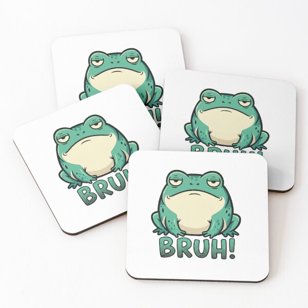 Item preview, Sassy "BRUH!" Frog - Funny Grumpy Toad Meme Aesthetic designed and sold by 1434s.