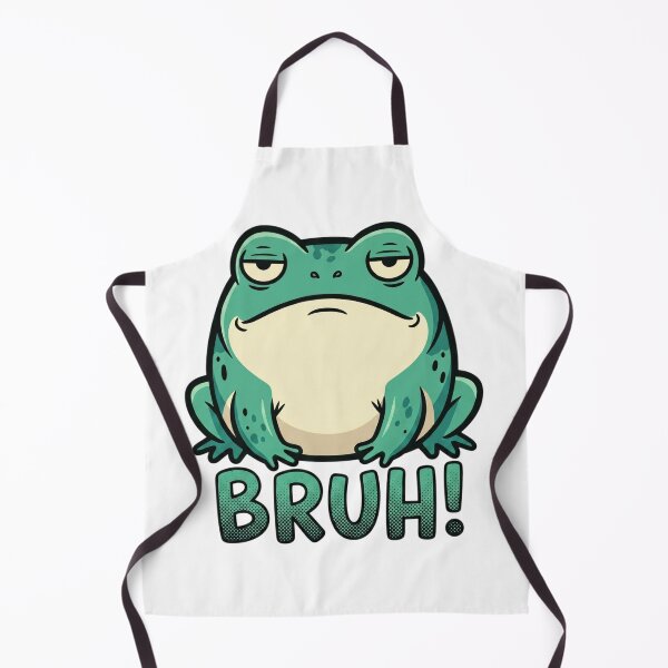 Item preview, Sassy "BRUH!" Frog - Funny Grumpy Toad Meme Aesthetic designed and sold by 1434s.