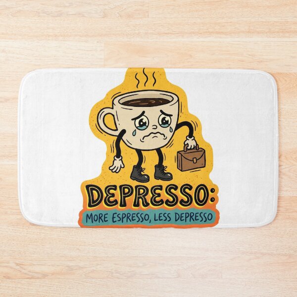 Item preview, Funny "Depresso" Coffee - More Espresso Less Depresso Work Humor Sticker designed and sold by 1434s.