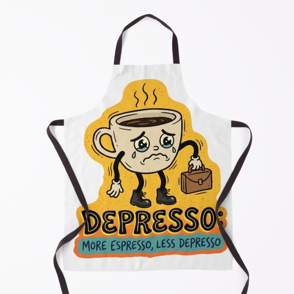 Item preview, Funny "Depresso" Coffee - More Espresso Less Depresso Work Humor Sticker designed and sold by 1434s.