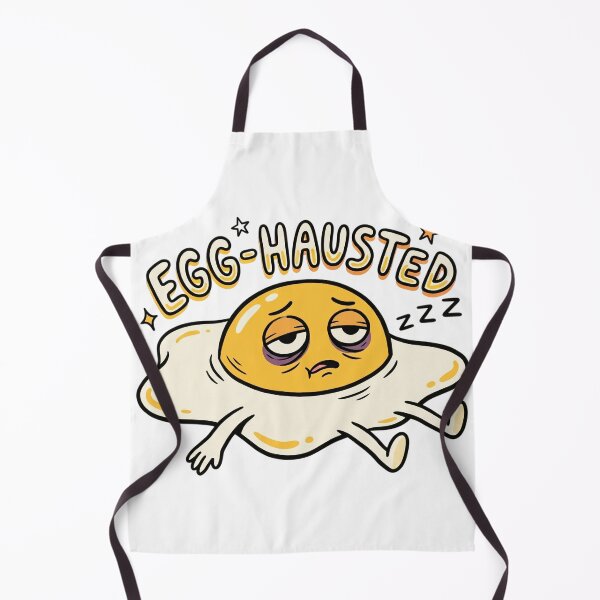 Item preview, Egg-hausted Fried Egg - Funny Tired Breakfast Pun Sticker designed and sold by 1434s.