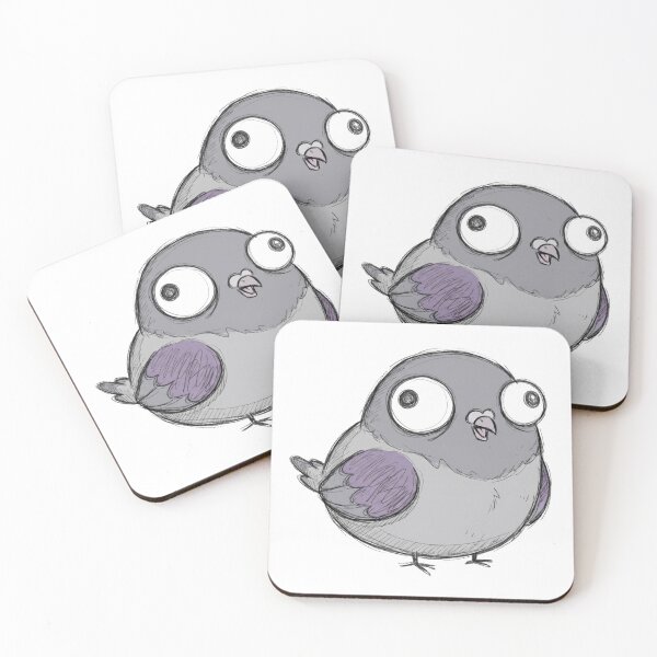 Item preview, Derpy Pigeon - Funny Clueless Bird Sketch Aesthetic Sticker designed and sold by 1434s.