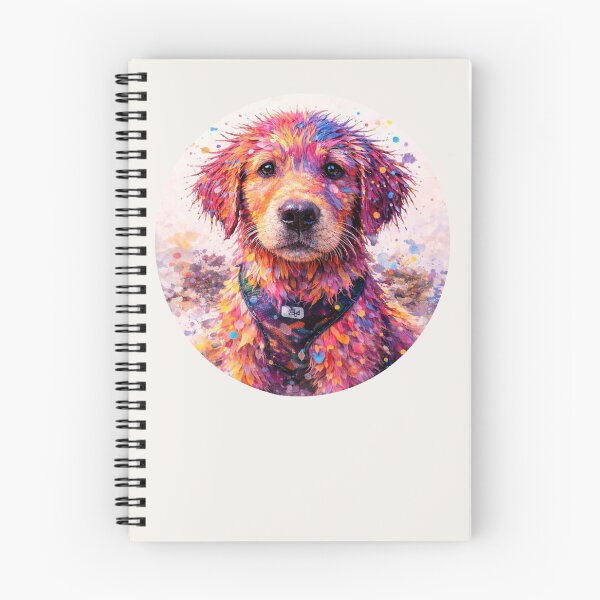 Item preview, Golden Retriever Club - Colorful Watercolor Puppy Portrait designed and sold by WitzkeCPH.