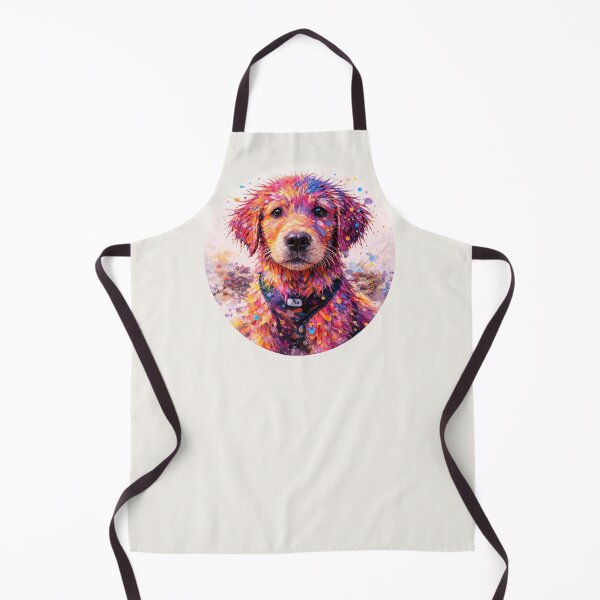 Item preview, Golden Retriever Club - Colorful Watercolor Puppy Portrait designed and sold by WitzkeCPH.