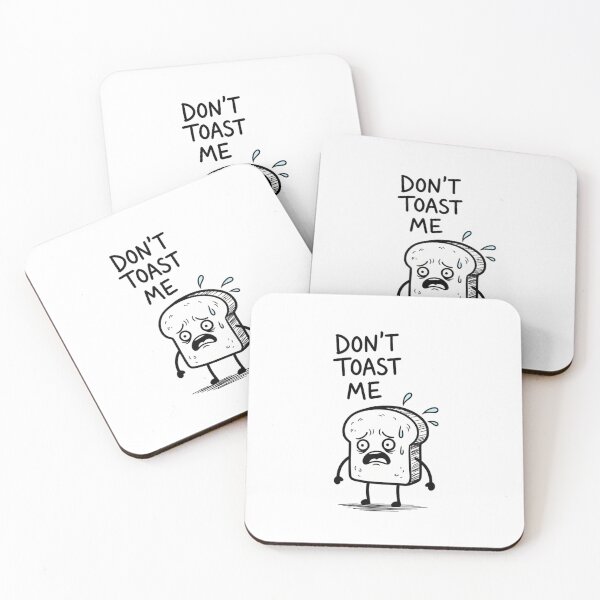 Item preview, Funny "Don't Toast Me" Bread - Scared Toast Pun Aesthetic Sticker designed and sold by 1434s.