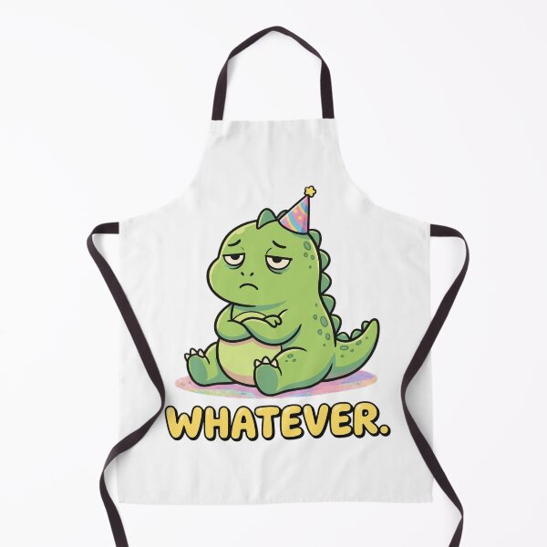 Item preview, Bored Party Dino - "WHATEVER." Sassy Aesthetic Dinosaur Sticker designed and sold by 1434s.