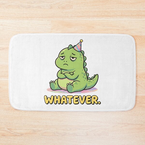 Item preview, Bored Party Dino - "WHATEVER." Sassy Aesthetic Dinosaur Sticker designed and sold by 1434s.