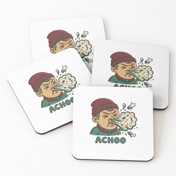 Item preview, The Big Sneeze "ACHOO" Funny Allergy & Winter Vibes Sticker designed and sold by 1434s.
