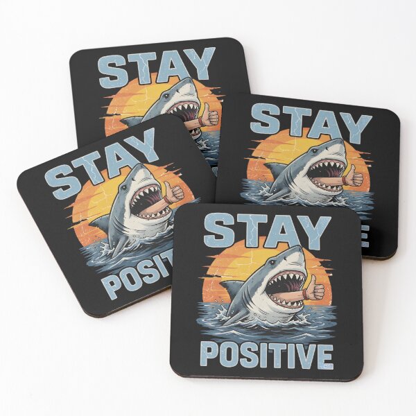 Item preview, Stay Positive Shark Thumbs Up designed and sold by TshirtsOnline-.