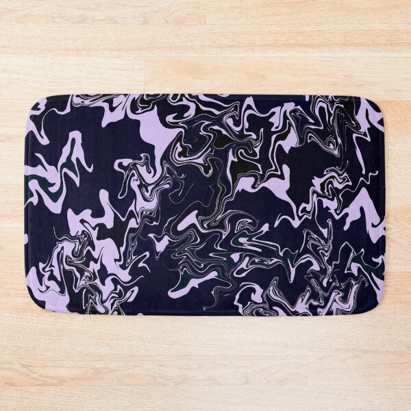 Item preview, Liquid Marble Aesthetic – Purple and Black Abstract Swirl designed and sold by MH-Studio.