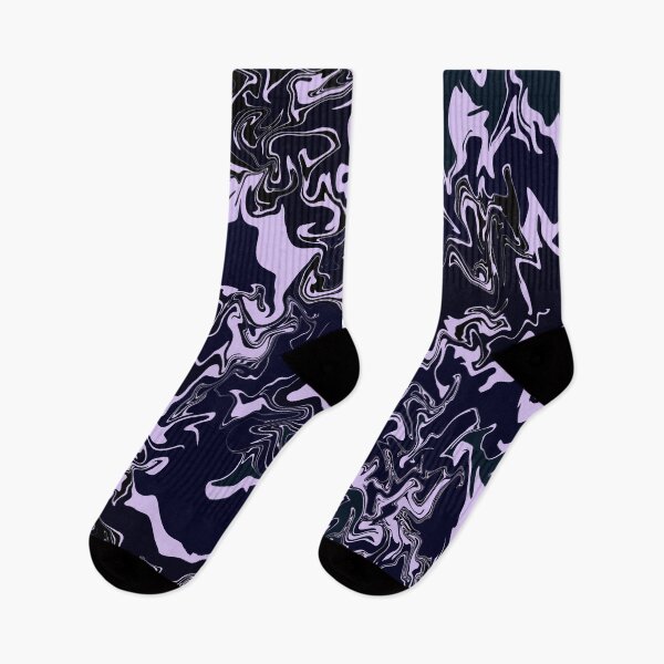 Item preview, Liquid Marble Aesthetic – Purple and Black Abstract Swirl designed and sold by MH-Studio.