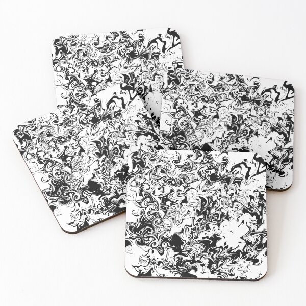 Item preview, Liquid Marble Aesthetic – Black and White Abstract Swirl designed and sold by MH-Studio.