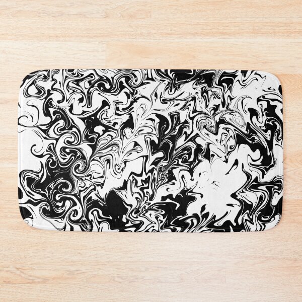 Item preview, Liquid Marble Aesthetic – Black and White Abstract Swirl designed and sold by MH-Studio.