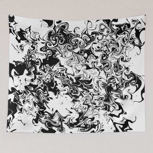 Item preview, Liquid Marble Aesthetic – Black and White Abstract Swirl designed and sold by MH-Studio.