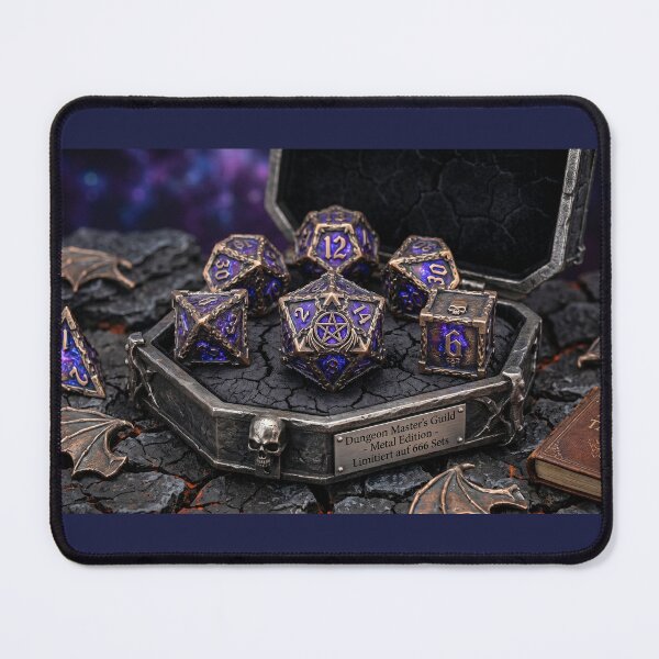 Item preview, Dungeon Master's Guild - Limited Edition Gothic Metal Dice Set (Galaxy Blue) designed and sold by FlederMerch.