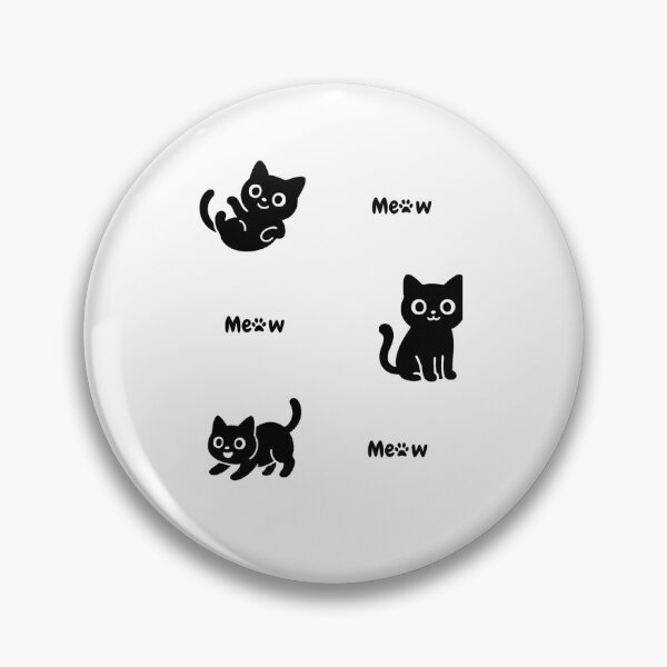 Item preview, gato preto fofo meow designed and sold by twilight aura.