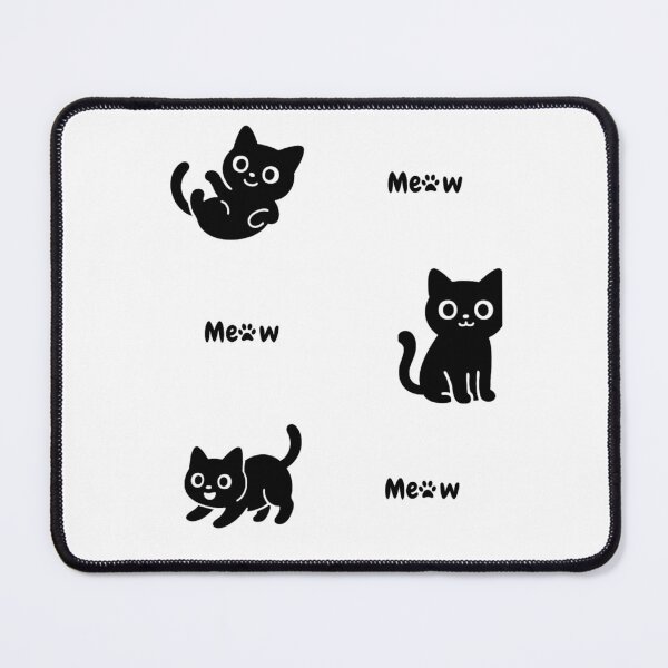 Item preview, gato preto fofo meow designed and sold by twilight aura.