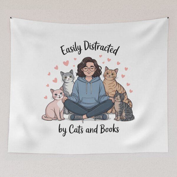 Item preview, Cat & Book designed and sold by TyraYoung.