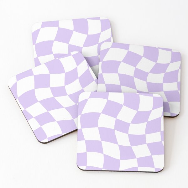 Item preview, Wavy Checkerboard Pattern – Pastel Purple Trippy Aesthetic designed and sold by MH-Studio.
