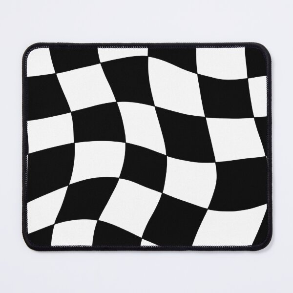 Item preview, Wavy Checkerboard Pattern – Black Trippy Aesthetic designed and sold by MH-Studio.