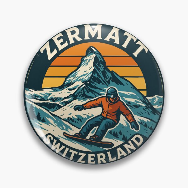 Item preview, Zermatt Switzerland Mountains Alps Retro designed and sold by TomFrontierArt.