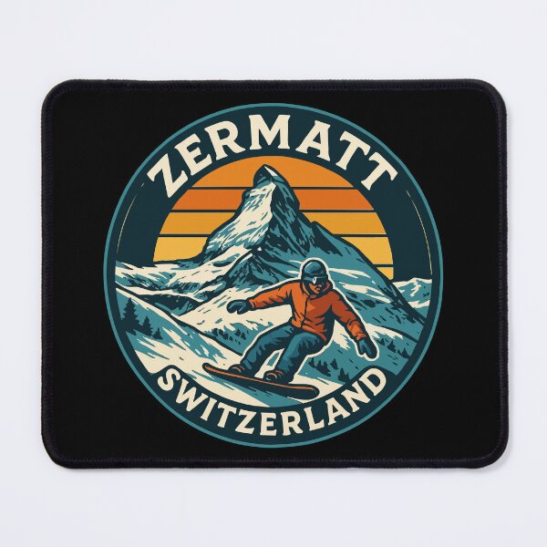 Item preview, Zermatt Switzerland Mountains Alps Retro designed and sold by TomFrontierArt.