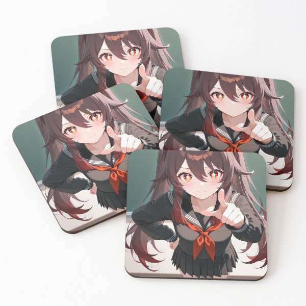 Item preview, Hu Tao Genshin Impact Playful School Mood Pointing Pose designed and sold by riadjamai.