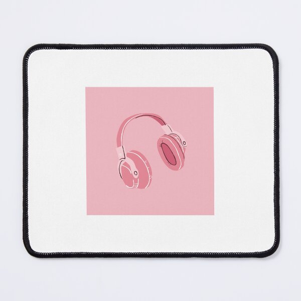 Item preview, Aesthetic Pink Headphones - Soft Lo-Fi Minimalist Illustration designed and sold by lalit0767.