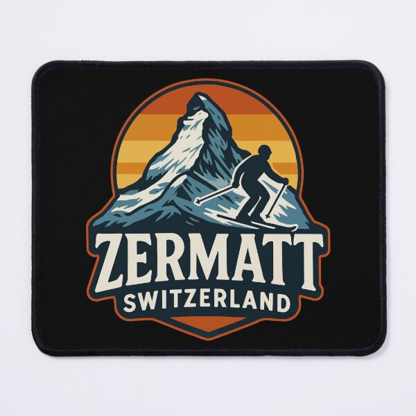 Item preview, Zermatt Mountain Switzerland Mountains Retro Vintage Travel designed and sold by TomFrontierArt.