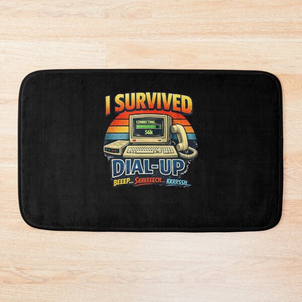 Item preview, I Survived Dial Up Internet 56K Retro Computer Internet designed and sold by b3ida-zl.