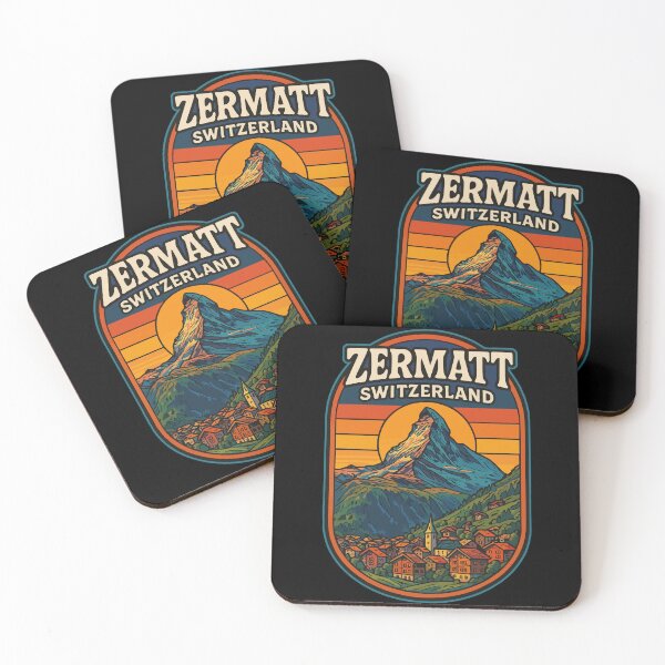 Item preview, Zermatt Switzerland Europe Alps Retro Vintage Travel designed and sold by TomFrontierArt.