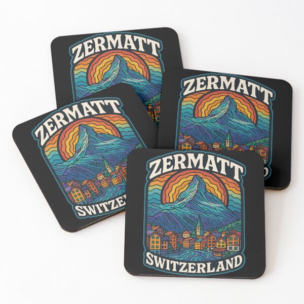 Item preview, Zermatt Switzerland Alps Psychedelic Trippy Art Travel designed and sold by TomFrontierArt.