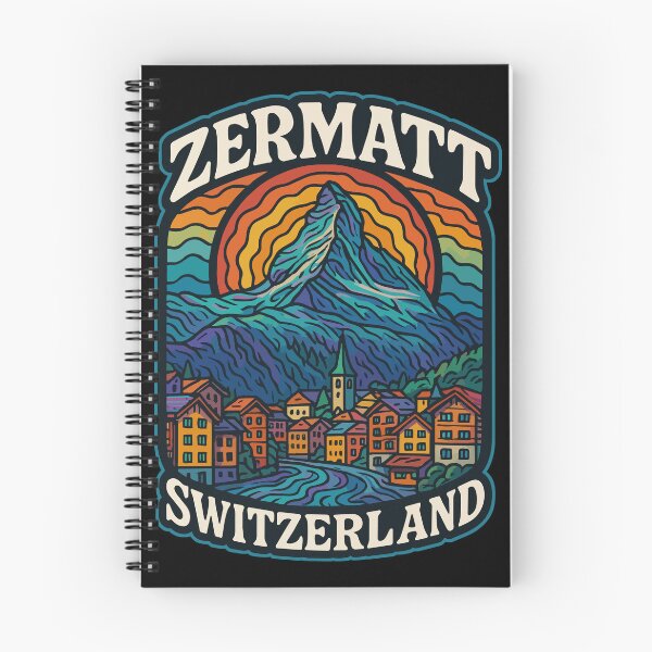 Item preview, Zermatt Switzerland Alps Psychedelic Trippy Art Travel designed and sold by TomFrontierArt.