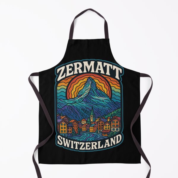 Item preview, Zermatt Switzerland Alps Psychedelic Trippy Art Travel designed and sold by TomFrontierArt.